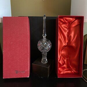 Waterford Crystal Vintage Spire Tree Top Topper Christmas In Box